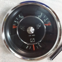 Doble reloj de presión y amperímetro 24V