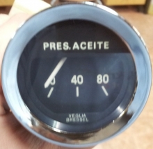 Manómetro. Reloj presión aceite Veglia Bressel 12v