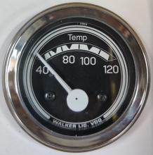 RELOJ TEMPERATURA NEGRO AGUA CON TERMORESISTENCIA 52MM 6V